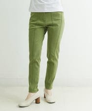 NHLAT21270 GIANNI LO GIUDICE(小さいサイズ)(メゾン ドゥ サンク) 裏起毛ストレッチスリムパンツ グリーン