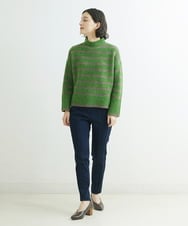 NHLAT21270 GIANNI LO GIUDICE(小さいサイズ)(メゾン ドゥ サンク) 裏起毛ストレッチスリムパンツ グリーン