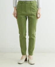 NHLAT21270 GIANNI LO GIUDICE(小さいサイズ)(メゾン ドゥ サンク) 裏起毛ストレッチスリムパンツ グリーン