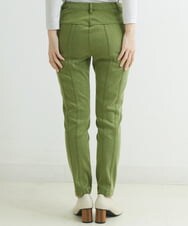 NHLAT21270 GIANNI LO GIUDICE(小さいサイズ)(メゾン ドゥ サンク) 裏起毛ストレッチスリムパンツ グリーン