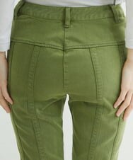 NHLAT21270 GIANNI LO GIUDICE(小さいサイズ)(メゾン ドゥ サンク) 裏起毛ストレッチスリムパンツ グリーン