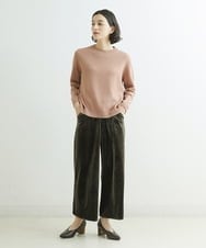 NHLAT22270 GIANNI LO GIUDICE(小さいサイズ)(メゾン ドゥ サンク) [日本製]ベロアワイドパンツ ベージュ