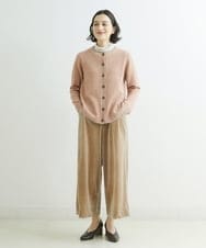 NHLAT22270 GIANNI LO GIUDICE(小さいサイズ)(メゾン ドゥ サンク) [日本製]ベロアワイドパンツ ベージュ
