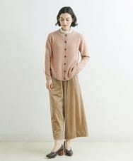 NHLAT22270 GIANNI LO GIUDICE(小さいサイズ)(メゾン ドゥ サンク) [日本製]ベロアワイドパンツ ベージュ