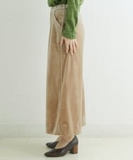 NHLAT22270 GIANNI LO GIUDICE(小さいサイズ)(メゾン ドゥ サンク) [日本製]ベロアワイドパンツ ベージュ