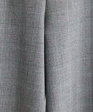 NHLAU86210 GIANNI LO GIUDICE(小さいサイズ)(メゾン ドゥ サンク) ［日本製/洗える］グレンチェックストレッチワイドストレートパンツ グレー系