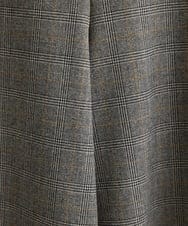 NHLAU86210 GIANNI LO GIUDICE(小さいサイズ)(メゾン ドゥ サンク) ［日本製/洗える］グレンチェックストレッチワイドストレートパンツ グレー系