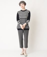 NHLAW07210 GIANNI LO GIUDICE(小さいサイズ)(メゾン ドゥ サンク) [洗える/日本製]ミニチェッカー裏起毛イージーパンツ ネイビー