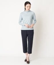 NHLAW07210 GIANNI LO GIUDICE(小さいサイズ)(メゾン ドゥ サンク) [洗える/日本製]ミニチェッカー裏起毛イージーパンツ ネイビー