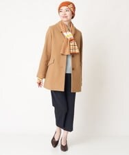 NHLAW07210 GIANNI LO GIUDICE(小さいサイズ)(メゾン ドゥ サンク) [洗える/日本製]ミニチェッカー裏起毛イージーパンツ ネイビー