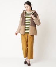 NHLAW15230 GIANNI LO GIUDICE(小さいサイズ)(メゾン ドゥ サンク) [洗える]スエードライクベイカーパンツ マスタード