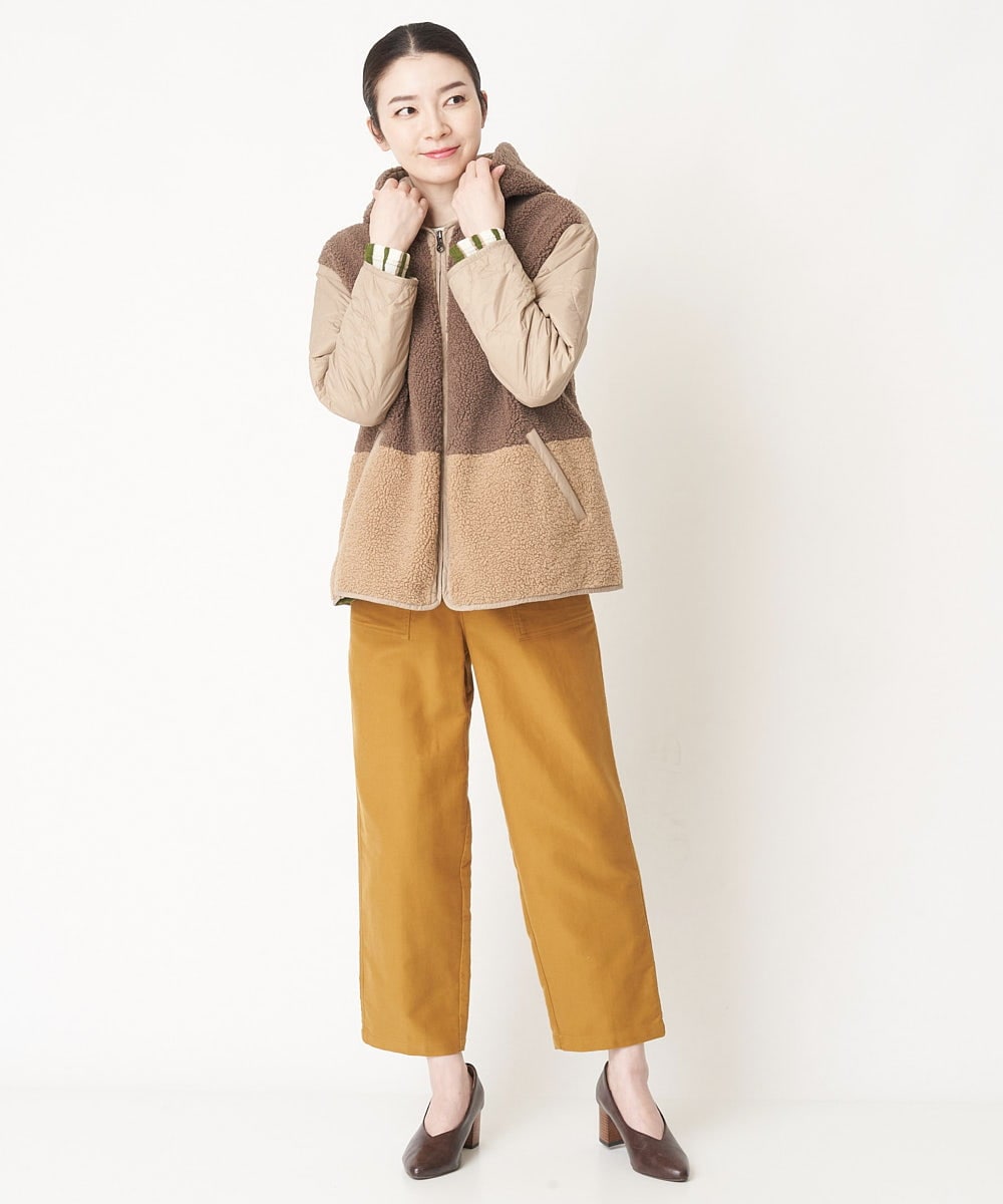 NHLAW15230 GIANNI LO GIUDICE(小さいサイズ)(メゾン ドゥ サンク) [洗える]スエードライクベイカーパンツ マスタード