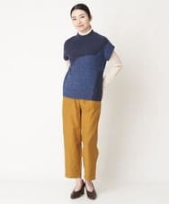 NHLAW15230 GIANNI LO GIUDICE(小さいサイズ)(メゾン ドゥ サンク) [洗える]スエードライクベイカーパンツ マスタード
