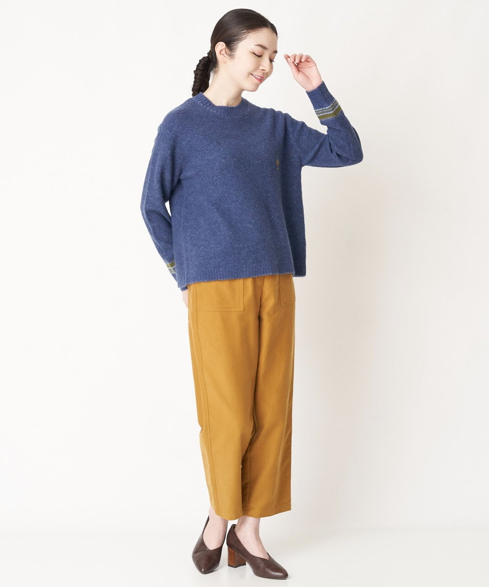 NHLAW15230 GIANNI LO GIUDICE(小さいサイズ)(メゾン ドゥ サンク) [洗える]スエードライクベイカーパンツ マスタード