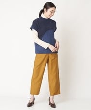 NHLAW15230 GIANNI LO GIUDICE(小さいサイズ)(メゾン ドゥ サンク) [洗える]スエードライクベイカーパンツ マスタード