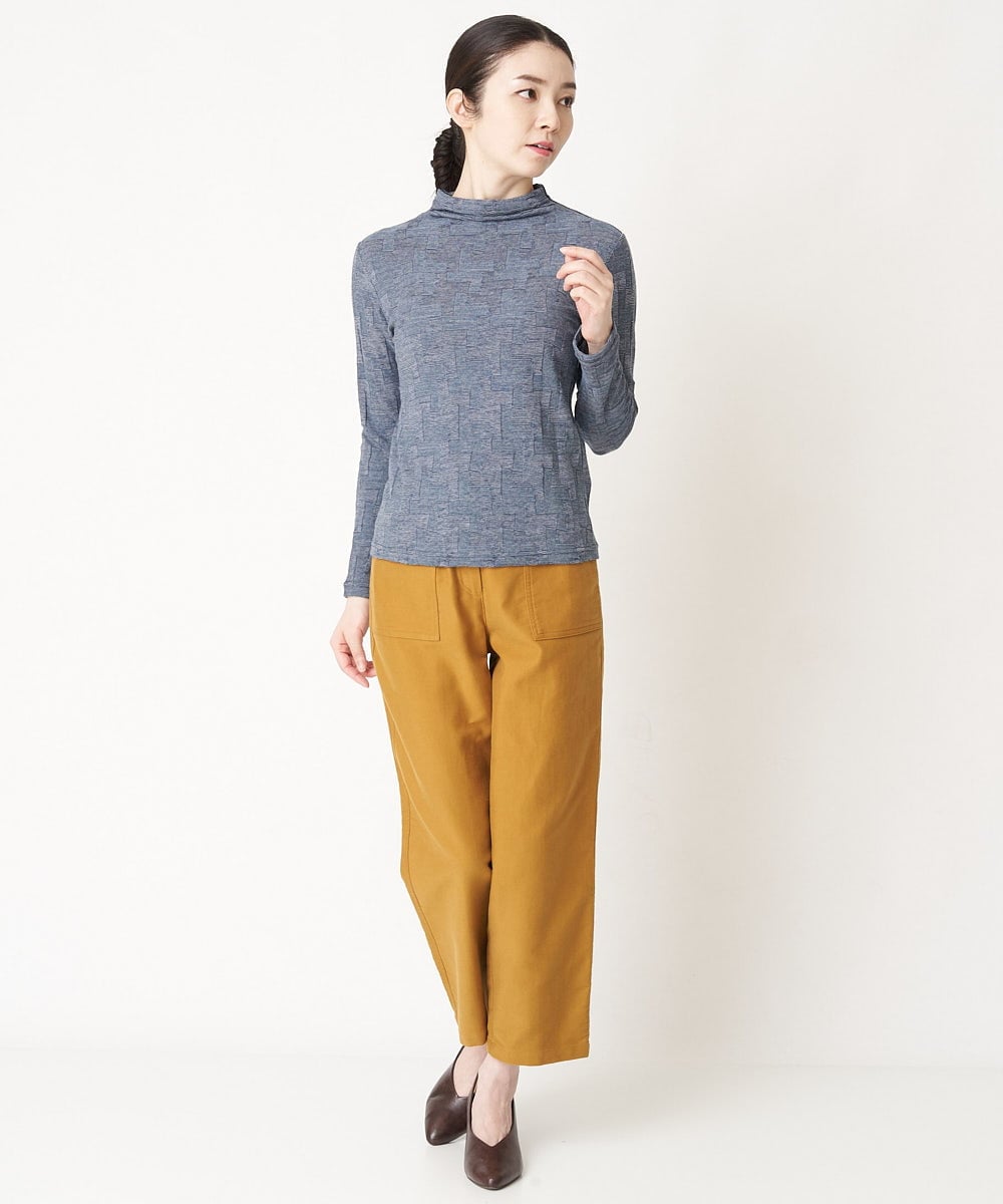 NHLAW15230 GIANNI LO GIUDICE(小さいサイズ)(メゾン ドゥ サンク) [洗える]スエードライクベイカーパンツ マスタード