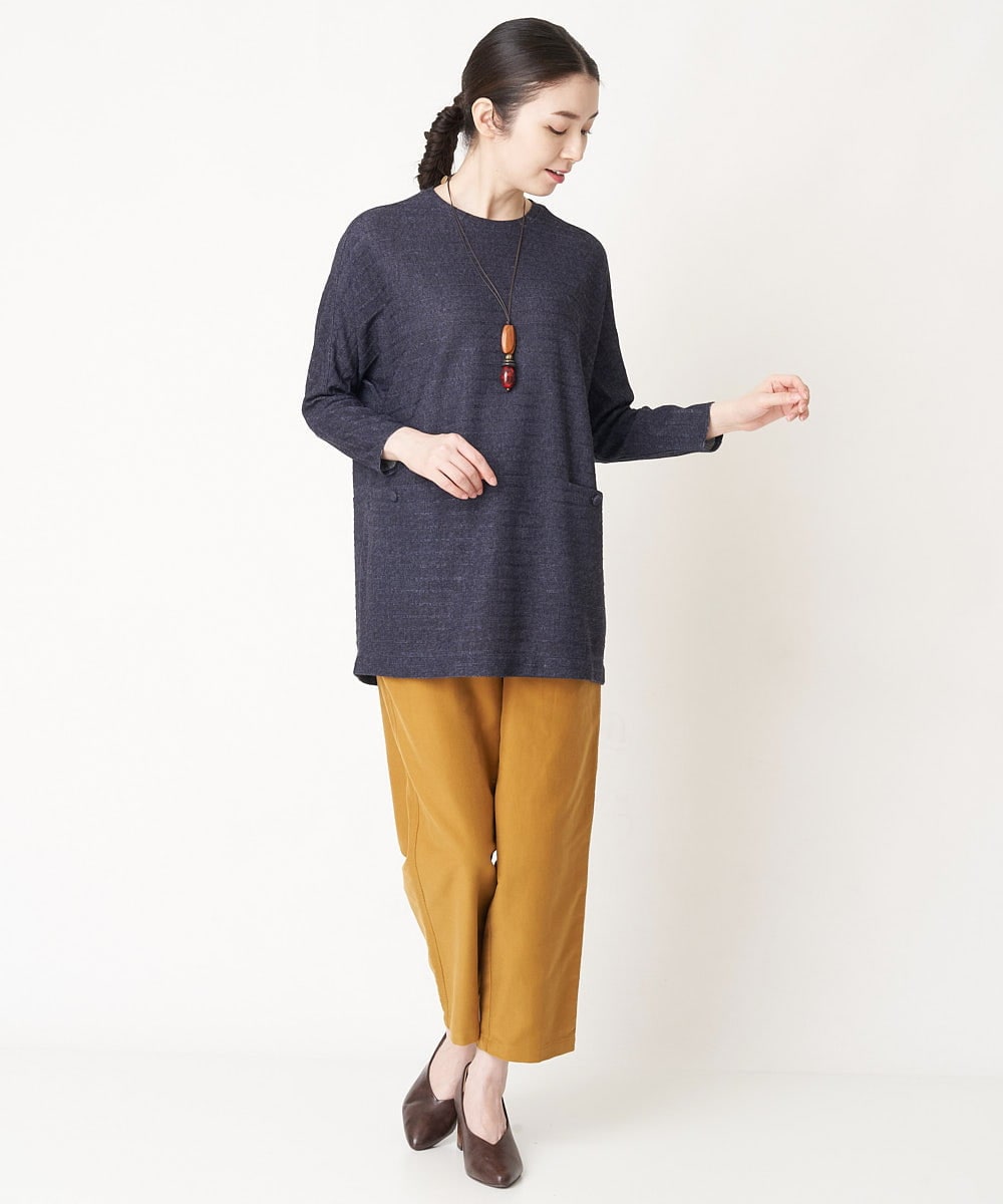 NHLAW15230 GIANNI LO GIUDICE(小さいサイズ)(メゾン ドゥ サンク) [洗える]スエードライクベイカーパンツ マスタード
