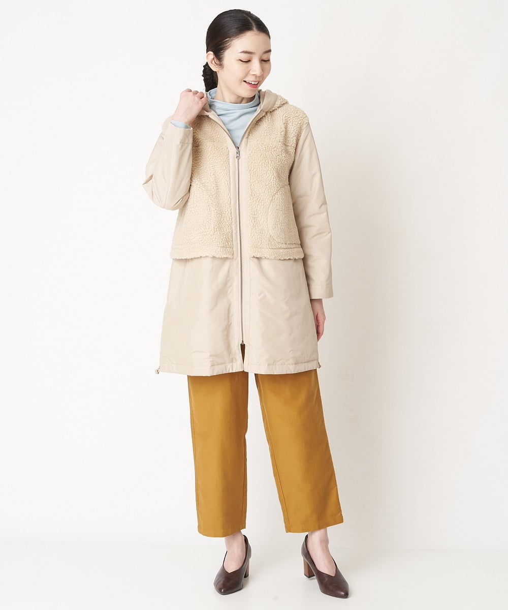 NHLAW15230 GIANNI LO GIUDICE(小さいサイズ)(メゾン ドゥ サンク) [洗える]スエードライクベイカーパンツ マスタード