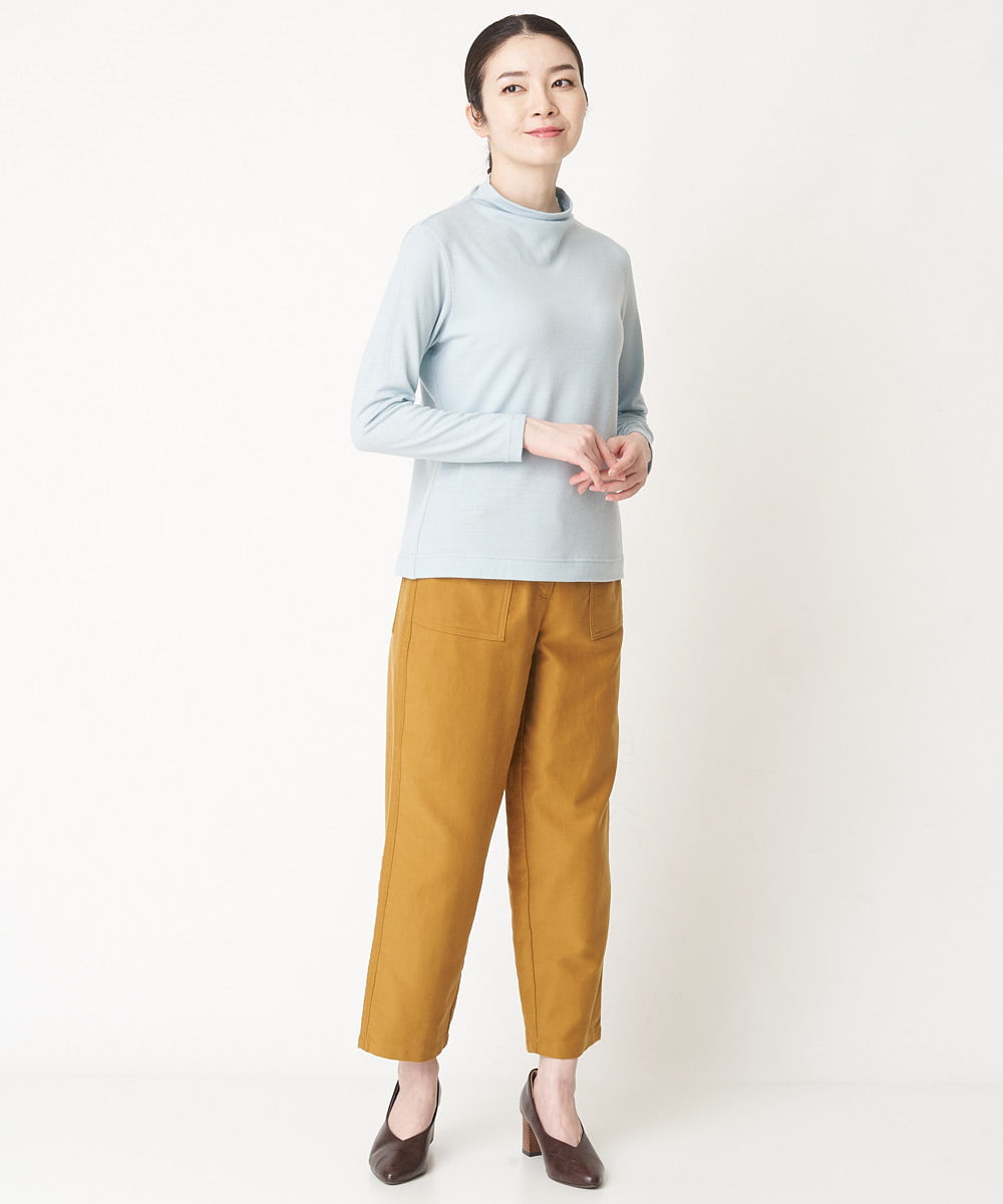 NHLAW15230 GIANNI LO GIUDICE(小さいサイズ)(メゾン ドゥ サンク) [洗える]スエードライクベイカーパンツ マスタード