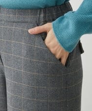 NHLAW25250 GIANNI LO GIUDICE(小さいサイズ)(メゾン ドゥ サンク) [日本製]ガンクラブチェック柄ワイドパンツ ダークグレー・ブルー系