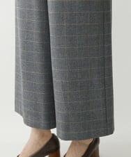 NHLAW25250 GIANNI LO GIUDICE(小さいサイズ)(メゾン ドゥ サンク) [日本製]ガンクラブチェック柄ワイドパンツ ダークグレー・ブルー系