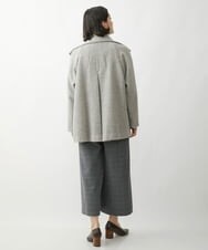 NHLAW25250 GIANNI LO GIUDICE(小さいサイズ)(メゾン ドゥ サンク) [日本製]ガンクラブチェック柄ワイドパンツ ダークグレー・ブルー系