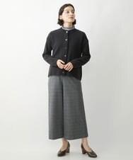 NHLAW25250 GIANNI LO GIUDICE(小さいサイズ)(メゾン ドゥ サンク) [日本製]ガンクラブチェック柄ワイドパンツ ダークグレー・ブルー系