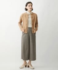NHLAW25250 GIANNI LO GIUDICE(小さいサイズ)(メゾン ドゥ サンク) [日本製]ガンクラブチェック柄ワイドパンツ ダークグレー・ブルー系