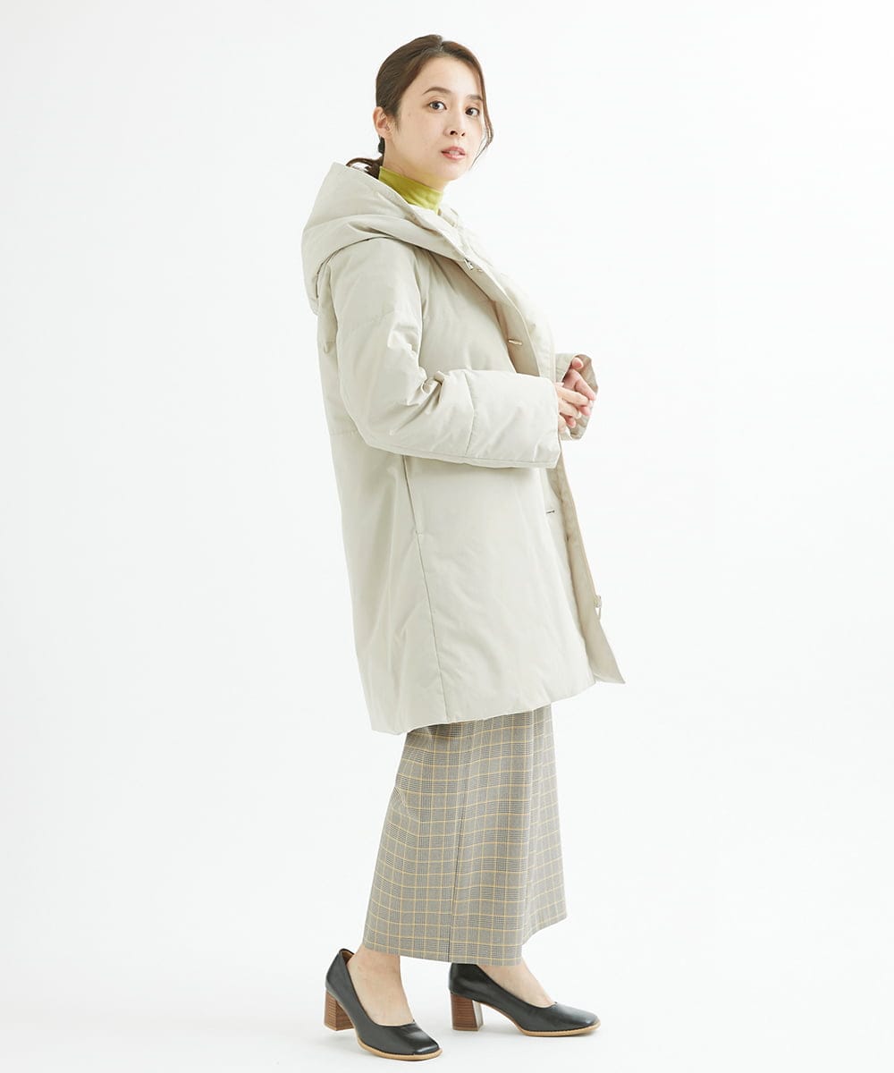 NHLAX84210 GIANNI LO GIUDICE(小さいサイズ)(メゾン ドゥ サンク) [日本製/洗える]カラーグレンチェックワイドストレートパンツ ベージュ系