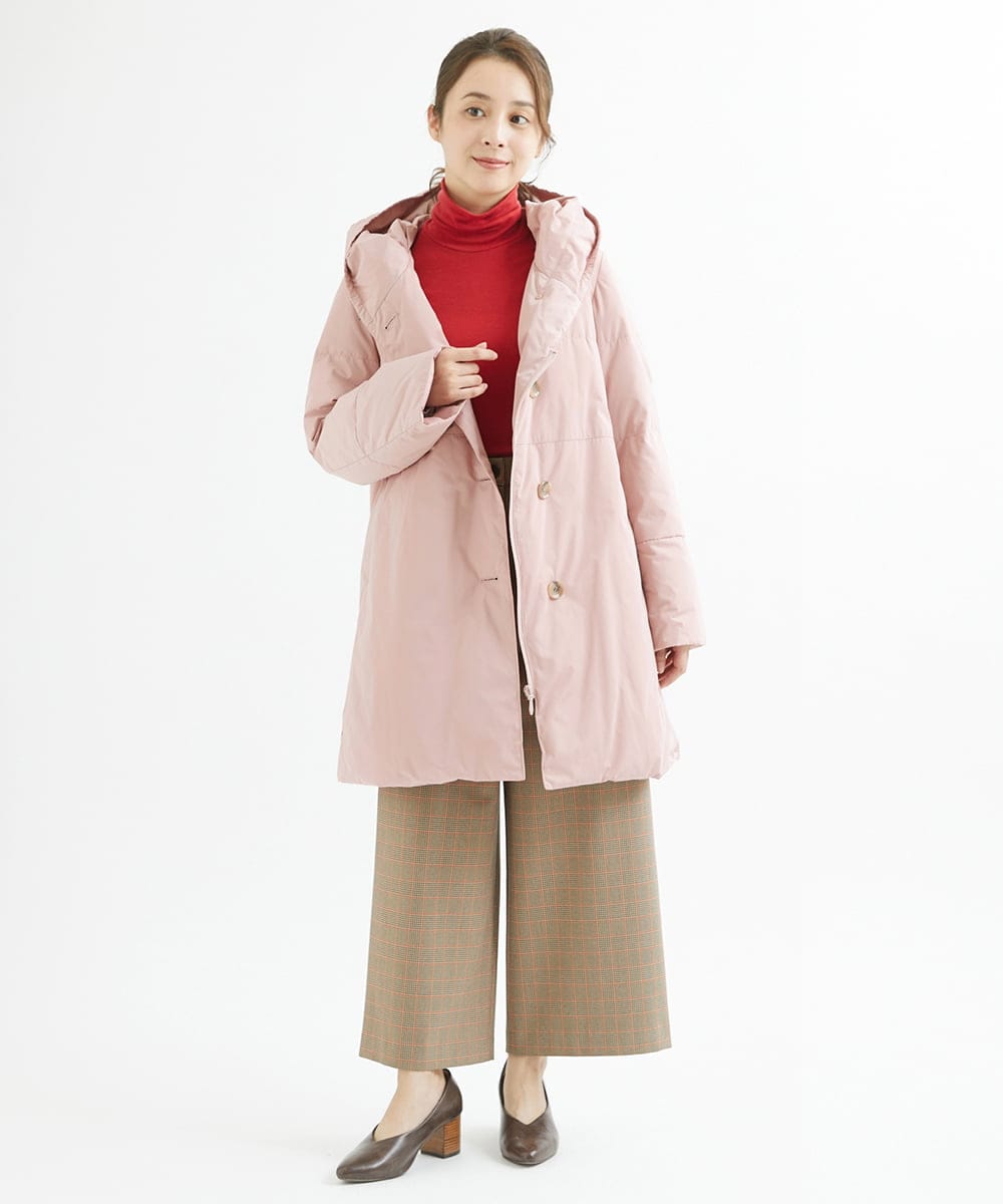 NHLAX84210 GIANNI LO GIUDICE(小さいサイズ)(メゾン ドゥ サンク) [日本製/洗える]カラーグレンチェックワイドストレートパンツ ベージュ系