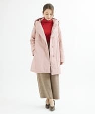 NHLAX84210 GIANNI LO GIUDICE(小さいサイズ)(メゾン ドゥ サンク) [日本製/洗える]カラーグレンチェックワイドストレートパンツ ベージュ系