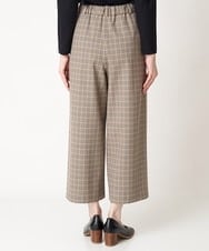 NHLAX84210 GIANNI LO GIUDICE(小さいサイズ)(メゾン ドゥ サンク) [日本製/洗える]カラーグレンチェックワイドストレートパンツ ベージュ系