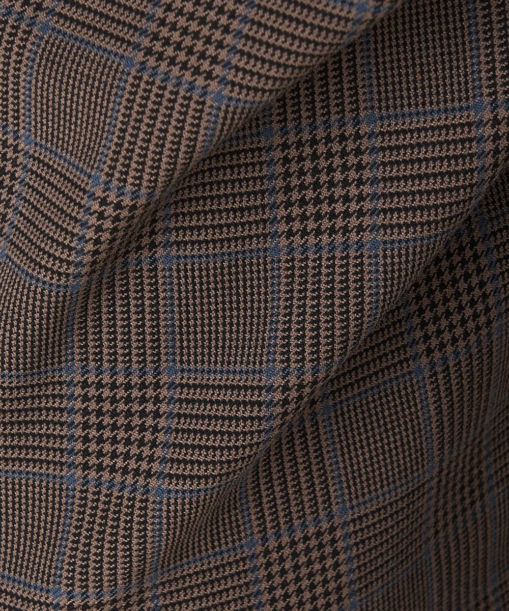 NHLAX84210 GIANNI LO GIUDICE(小さいサイズ)(メゾン ドゥ サンク) [日本製/洗える]カラーグレンチェックワイドストレートパンツ ベージュ系