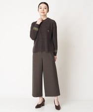 NHLAX84210 GIANNI LO GIUDICE(小さいサイズ)(メゾン ドゥ サンク) [日本製/洗える]カラーグレンチェックワイドストレートパンツ ベージュ系