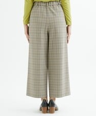 NHLAX84210 GIANNI LO GIUDICE(小さいサイズ)(メゾン ドゥ サンク) [日本製/洗える]カラーグレンチェックワイドストレートパンツ ベージュ系