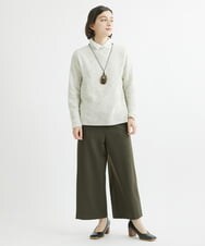 NHLAX91150 GIANNI LO GIUDICE(小さいサイズ)(メゾン ドゥ サンク) [日本製/両面起毛]2WAYストレッチワイドストレートパンツ ライトグレー