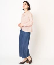 NHLEA90230 GIANNI LO GIUDICE(小さいサイズ)(メゾン ドゥ サンク) フリクションデニムワイドパンツ ネイビー