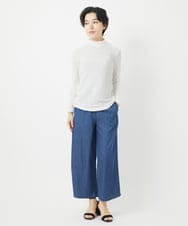 NHLEA90230 GIANNI LO GIUDICE(小さいサイズ)(メゾン ドゥ サンク) フリクションデニムワイドパンツ ネイビー