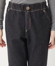 NHLEB51270 GIANNI LO GIUDICE(小さいサイズ)(メゾン ドゥ サンク) [日本製]デニムレースプリントパンツ ネイビーブラック