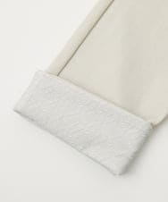 NHLEB51270 GIANNI LO GIUDICE(小さいサイズ)(メゾン ドゥ サンク) [日本製]デニムレースプリントパンツ ネイビーブラック