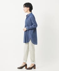 NHLEB51270 GIANNI LO GIUDICE(小さいサイズ)(メゾン ドゥ サンク) [日本製]デニムレースプリントパンツ ネイビーブラック