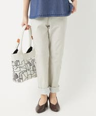 NHLEB51270 GIANNI LO GIUDICE(小さいサイズ)(メゾン ドゥ サンク) [日本製]デニムレースプリントパンツ ネイビーブラック