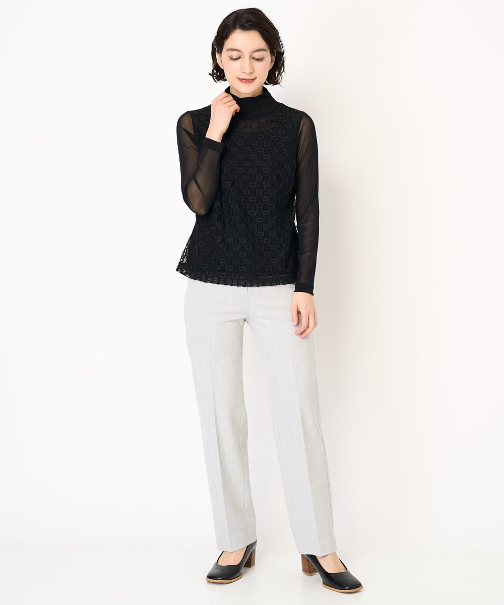 NHLEC82180 GIANNI LO GIUDICE(小さいサイズ)(メゾン ドゥ サンク) [新色追加]アウトファーストストレートパンツ ライトベージュ