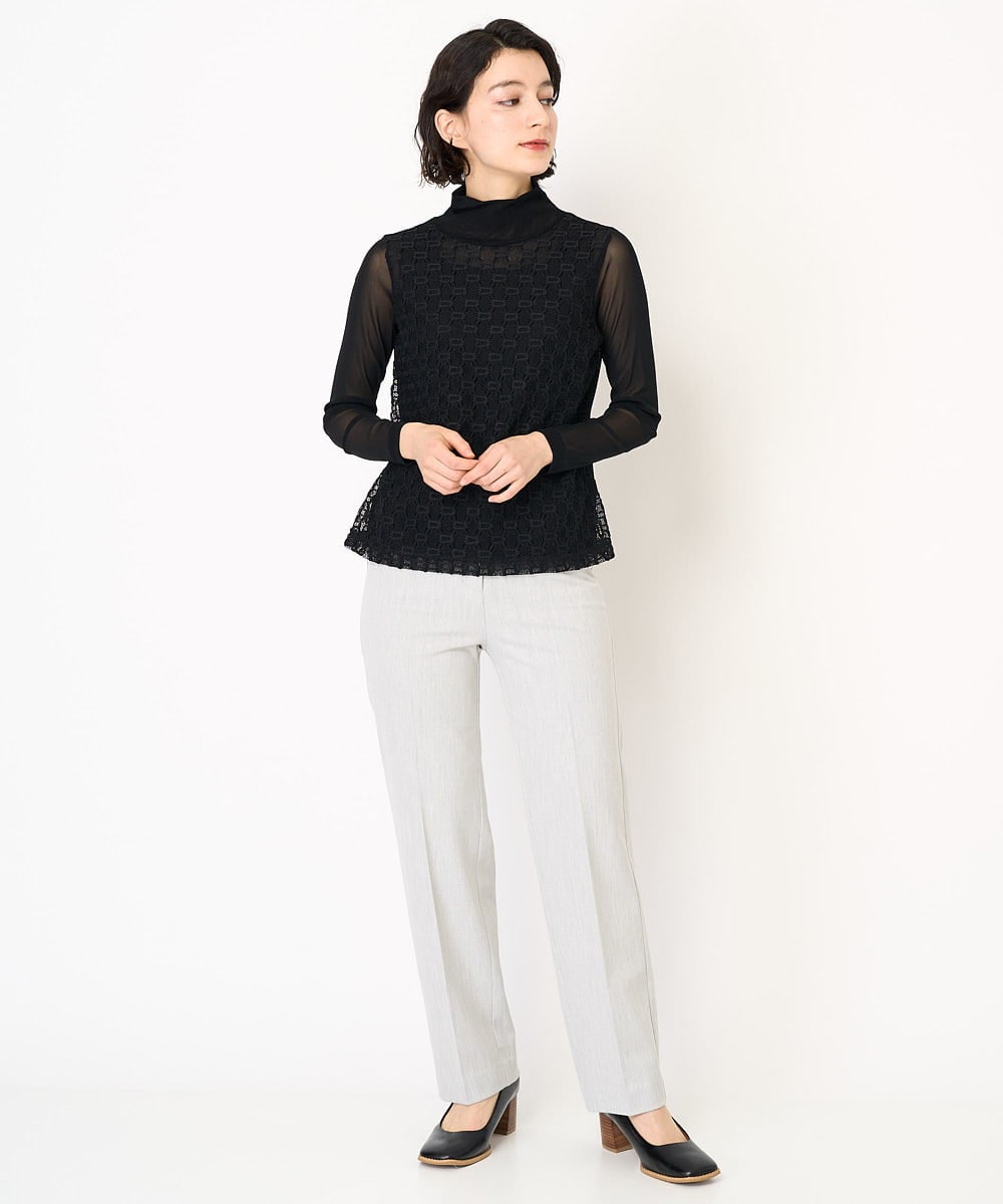NHLEC82180 GIANNI LO GIUDICE(小さいサイズ)(メゾン ドゥ サンク) [新色追加]アウトファーストストレートパンツ ライトベージュ