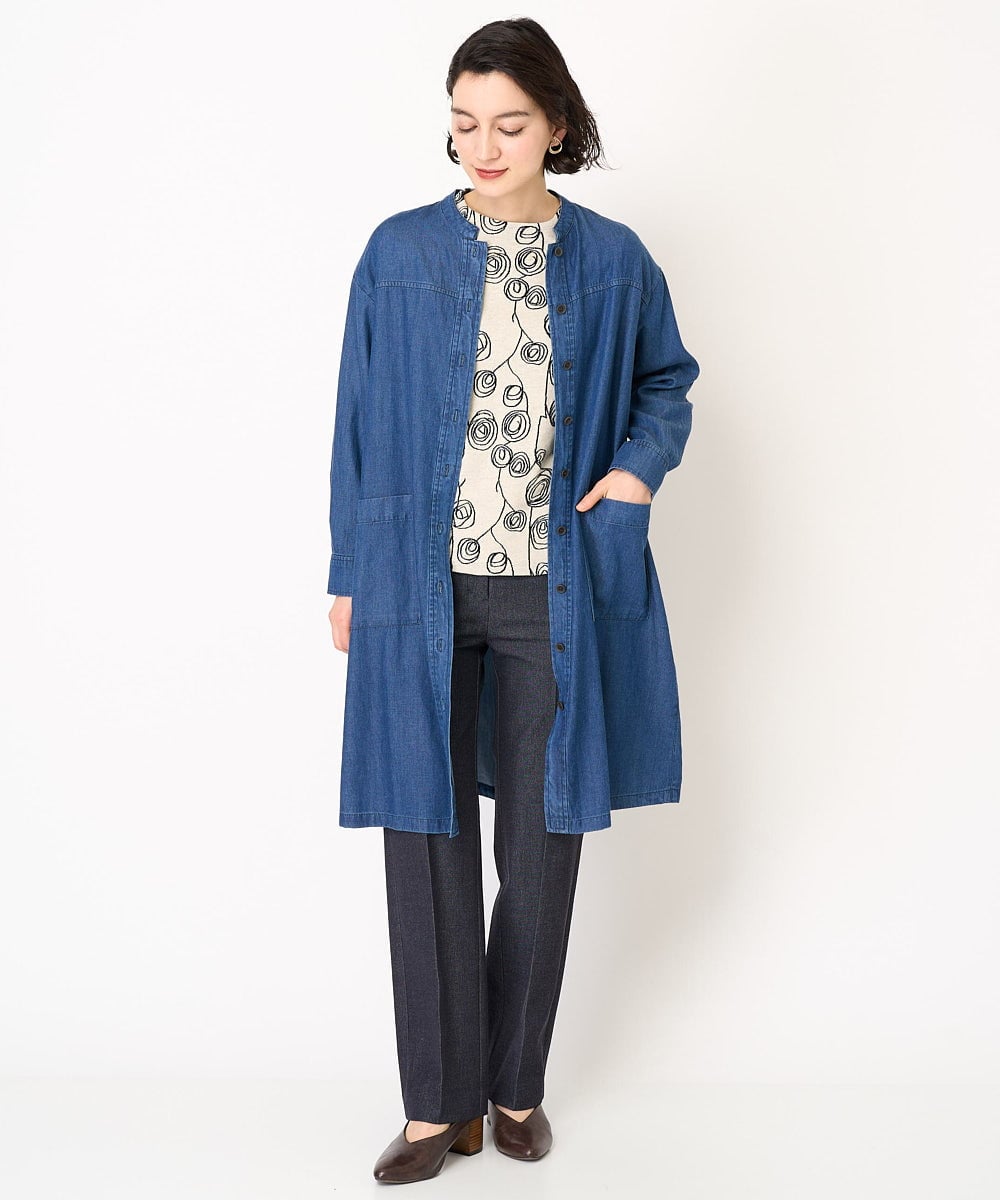 NHLEC82180 GIANNI LO GIUDICE(小さいサイズ)(メゾン ドゥ サンク) [新色追加]アウトファーストストレートパンツ ライトベージュ