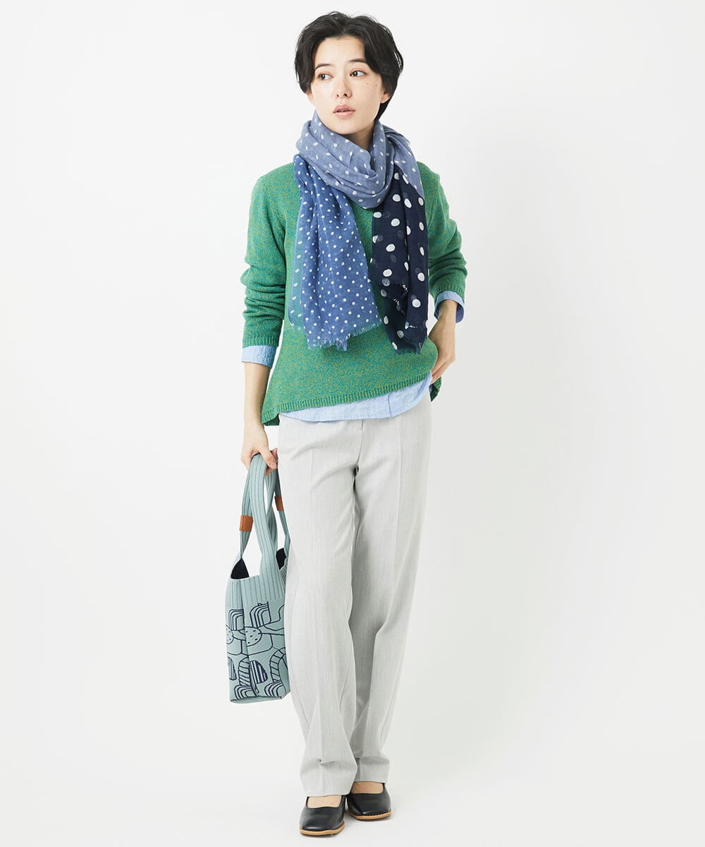 NHLEC82180 GIANNI LO GIUDICE(小さいサイズ)(メゾン ドゥ サンク) [新色追加]アウトファーストストレートパンツ ライトベージュ
