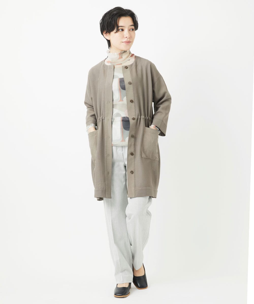 NHLEC82180 GIANNI LO GIUDICE(小さいサイズ)(メゾン ドゥ サンク) [新色追加]アウトファーストストレートパンツ ライトベージュ