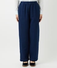 NHLEF15270 GIANNI LO GIUDICE(小さいサイズ)(メゾン ドゥ サンク) [セットアップ対応]二重織ガーゼデニム製品染めパンツ ネイビー