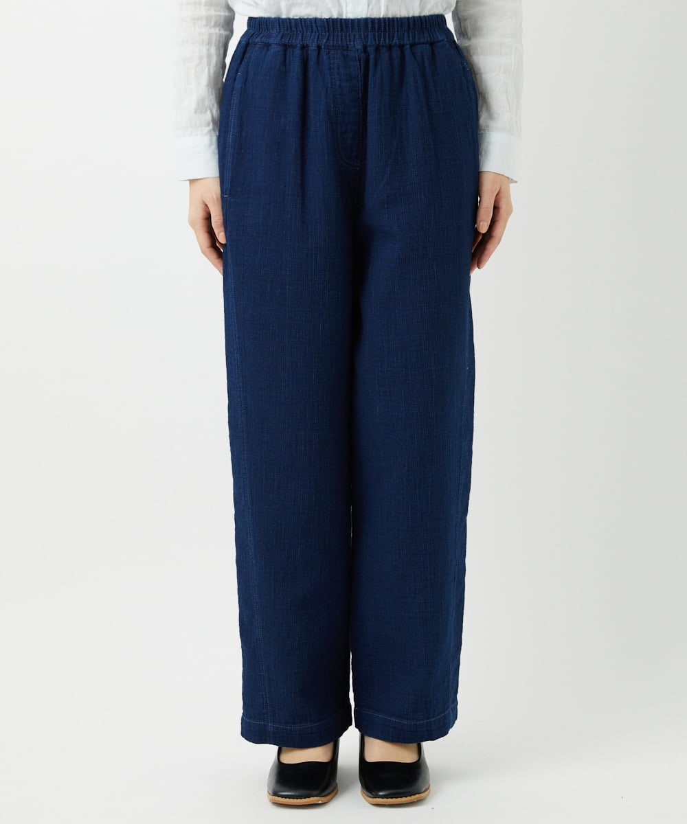 NHLEF15270 GIANNI LO GIUDICE(小さいサイズ)(メゾン ドゥ サンク) [セットアップ対応]二重織ガーゼデニム製品染めパンツ ネイビー