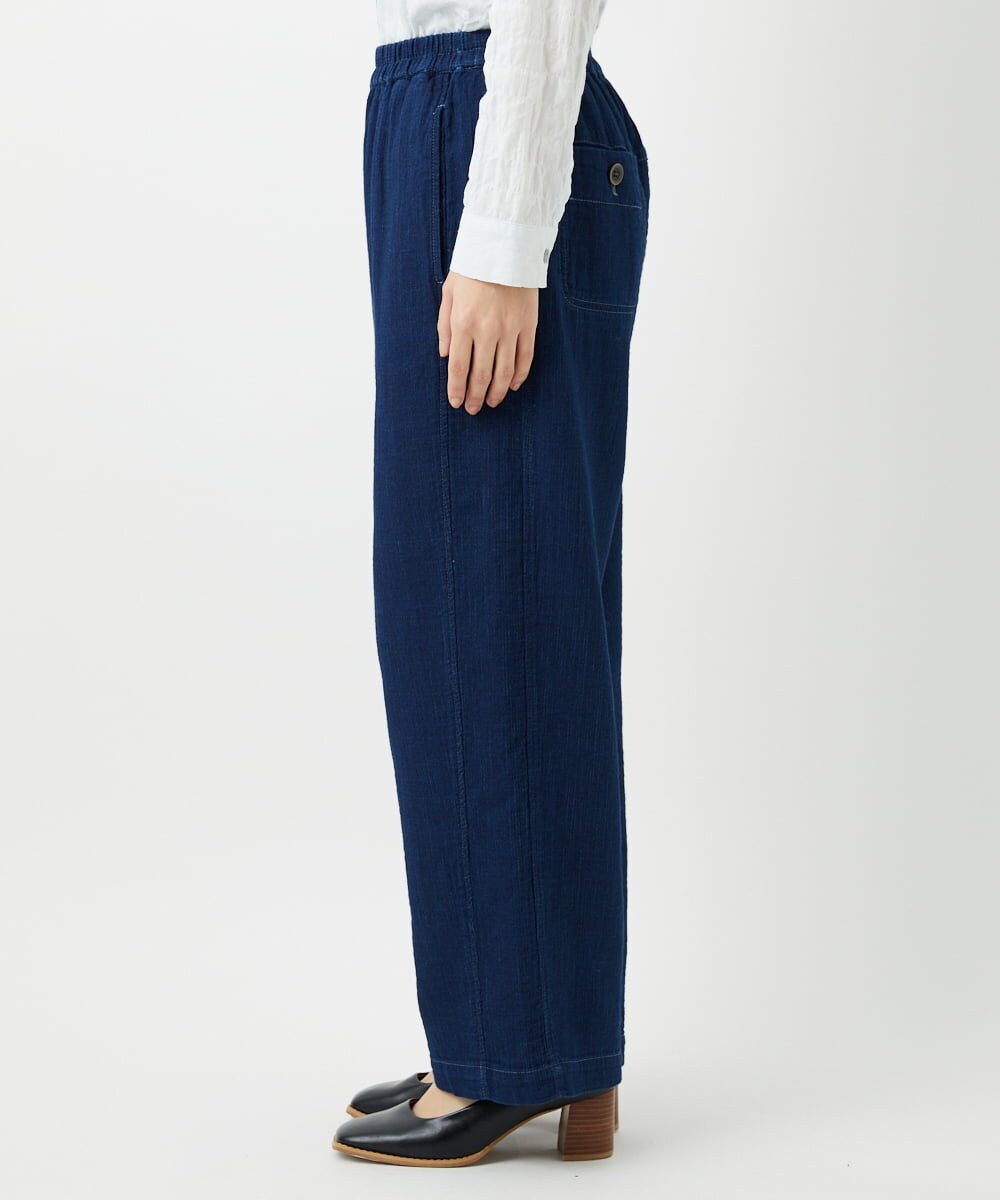 NHLEF15270 GIANNI LO GIUDICE(小さいサイズ)(メゾン ドゥ サンク) [セットアップ対応]二重織ガーゼデニム製品染めパンツ ネイビー